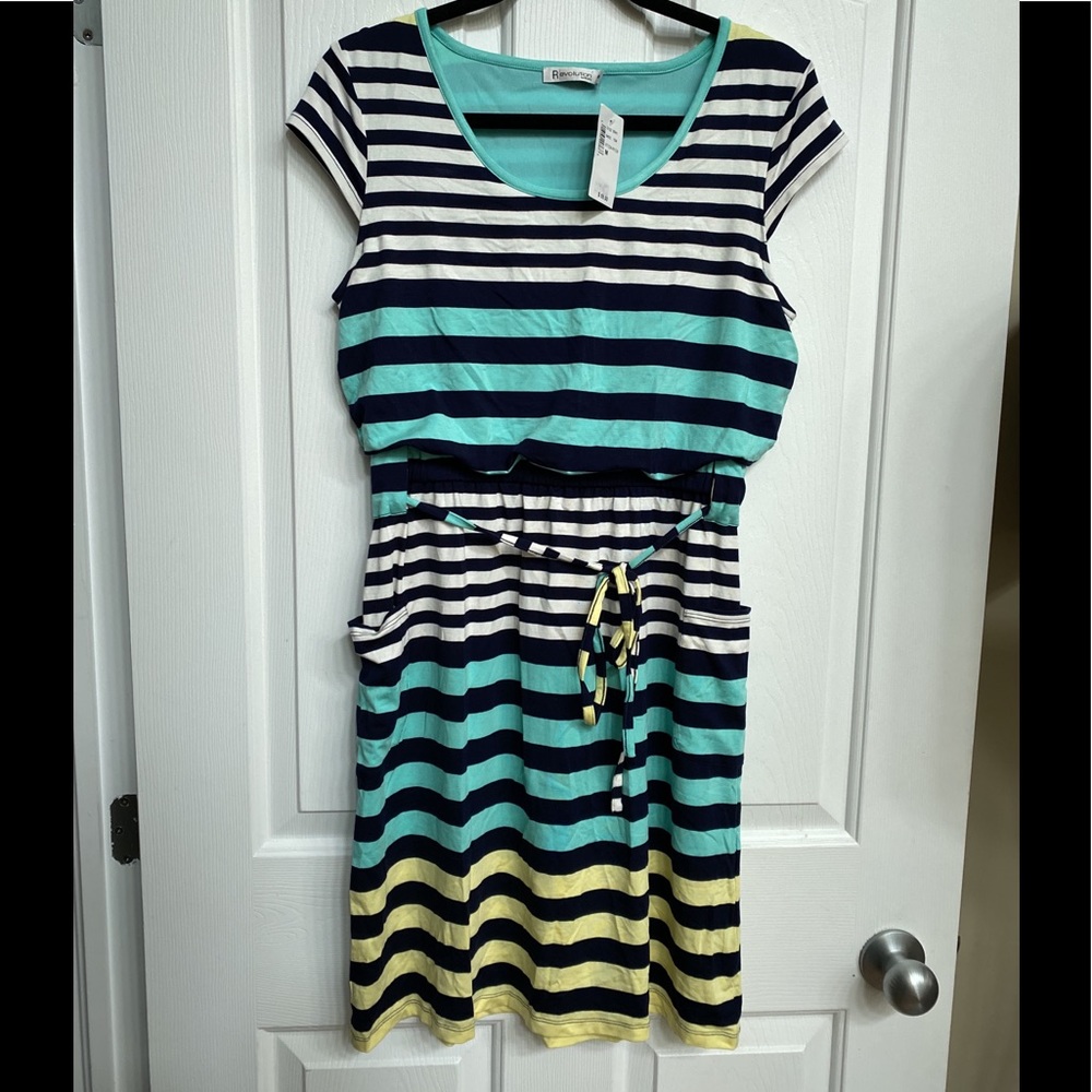 Ricki’s Revolution Summer Striped Dress M NWT